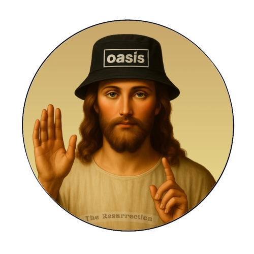 Oasis The Resurrection - Circle Sticker by Faith Mercer