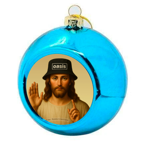 Oasis The Resurrection - colourful christmas bauble by Faith Mercer