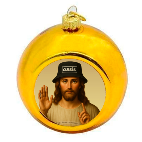 Oasis The Resurrection - colourful christmas bauble by Faith Mercer