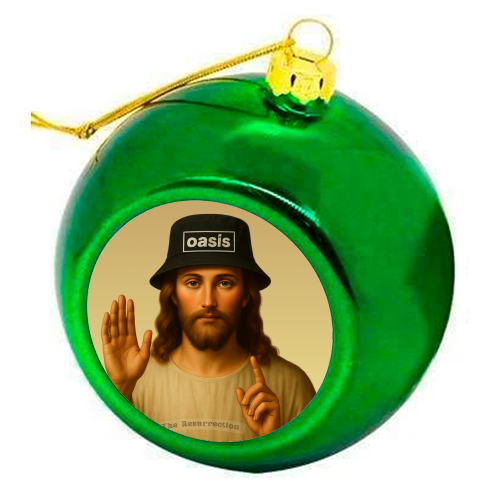 Oasis The Resurrection - colourful christmas bauble by Faith Mercer