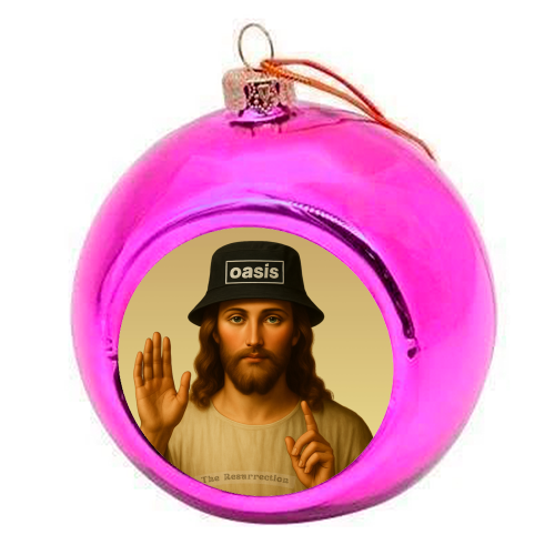 Oasis The Resurrection - colourful christmas bauble by Faith Mercer