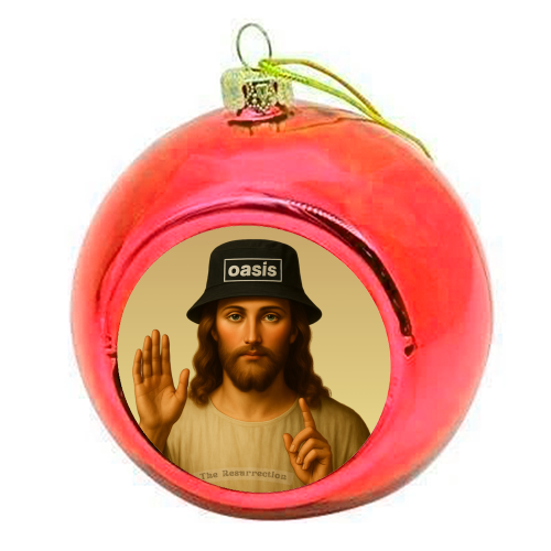 Oasis The Resurrection - colourful christmas bauble by Faith Mercer