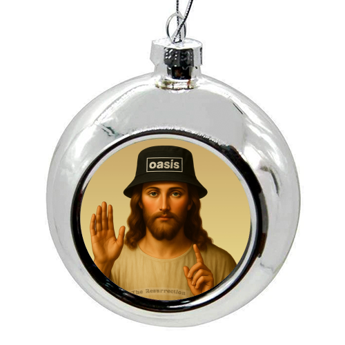 Oasis The Resurrection - colourful christmas bauble by Faith Mercer