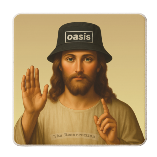 Oasis The Resurrection - personalised beer coaster by Faith Mercer