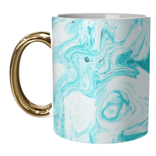 Ocean Blue Marble - unique mug by Uma Prabhakar Gokhale