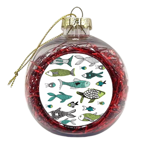Ocean fishes - xmas bauble by Michelle Walker