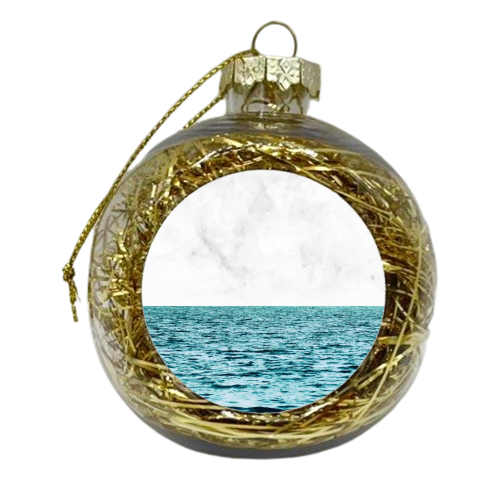 Ocean Marble II - xmas bauble by Uma Prabhakar Gokhale