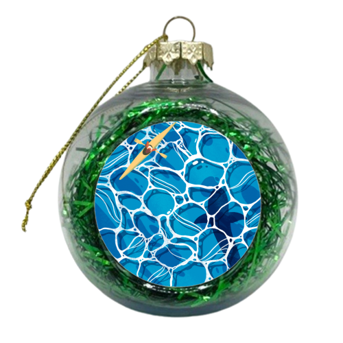 Ocean waves - xmas bauble by Frankie Long