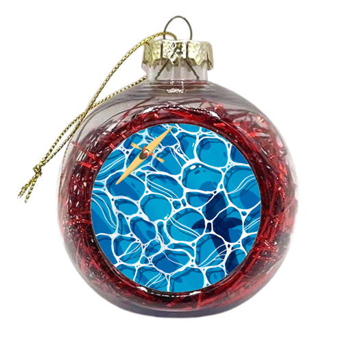 Ocean waves - xmas bauble by Frankie Long