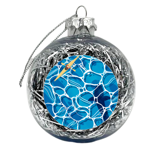 Ocean waves - xmas bauble by Frankie Long