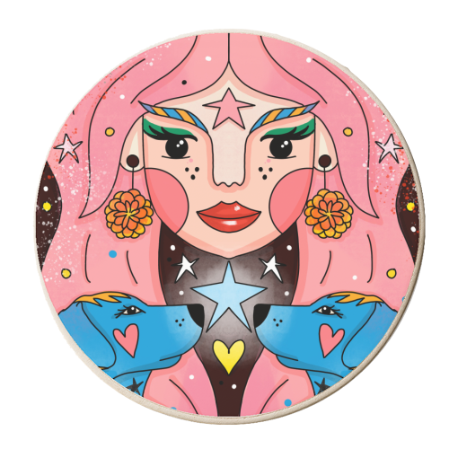 OCTOBER'S CHILD - personalised beer coaster by Nichola Cowdery