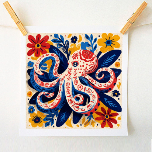 Octopus - A1 - A4 art print by DejaReve