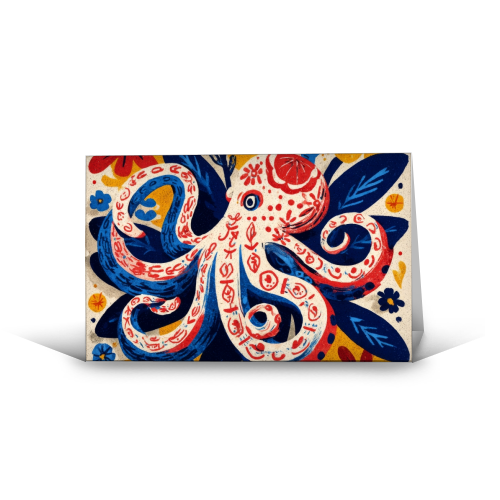 Octopus - funny greeting card by DejaReve