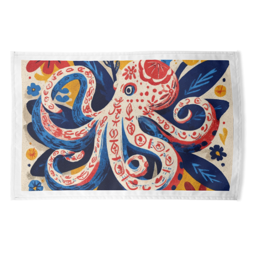 Octopus - funny tea towel by DejaReve