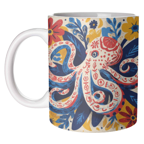 Octopus - unique mug by DejaReve