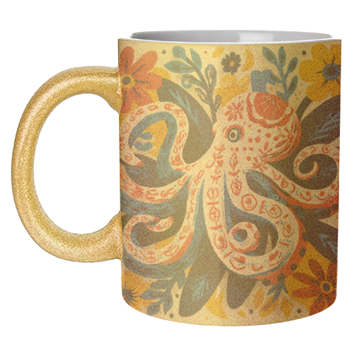 Octopus - unique mug by DejaReve