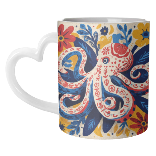 Octopus - unique mug by DejaReve