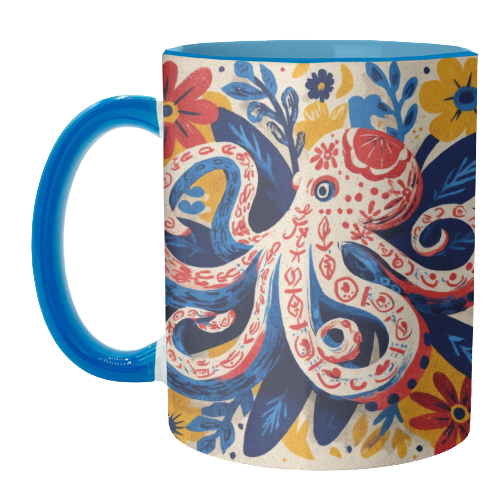 Octopus - unique mug by DejaReve