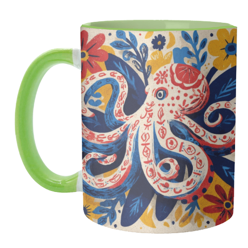 Octopus - unique mug by DejaReve
