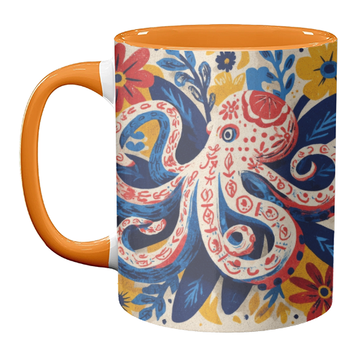 Octopus - unique mug by DejaReve