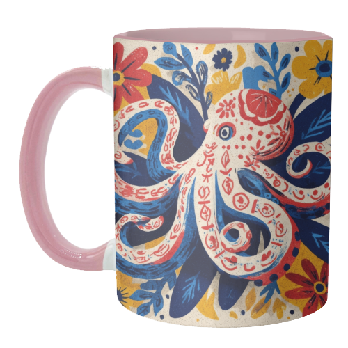Octopus - unique mug by DejaReve