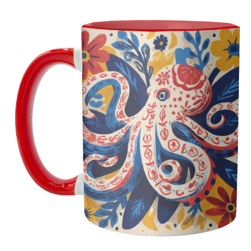 Octopus - unique mug by DejaReve
