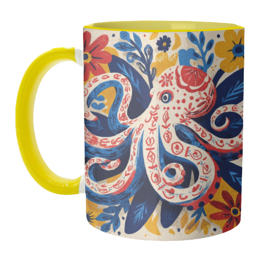 Octopus - unique mug by DejaReve