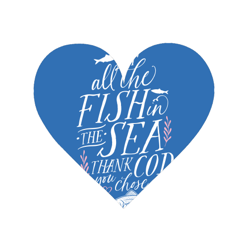 Of All The Fish In The Sea, Thank Cod You Chose Me - Magnet by Claire Atwood