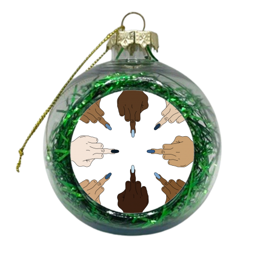 Off You F*ck - xmas bauble by Kim Doodle