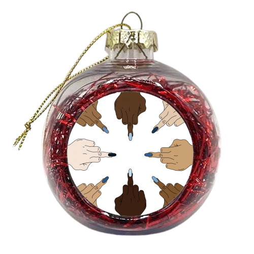 Off You F*ck - xmas bauble by Kim Doodle