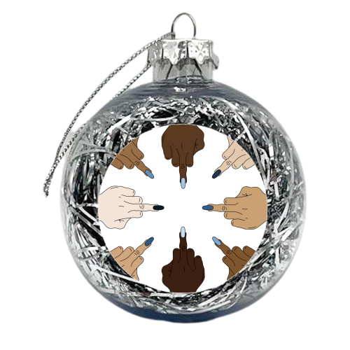 Off You F*ck - xmas bauble by Kim Doodle