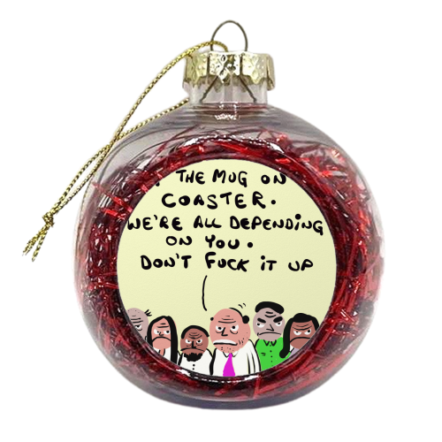 Office Banter - xmas bauble by David Black