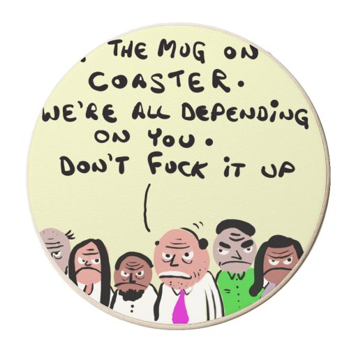 Office Banter - personalised beer coaster by David Black