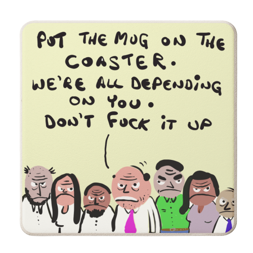 Office Banter - personalised beer coaster by David Black