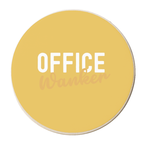 Office Wanker - personalised beer coaster by Giddy Kipper