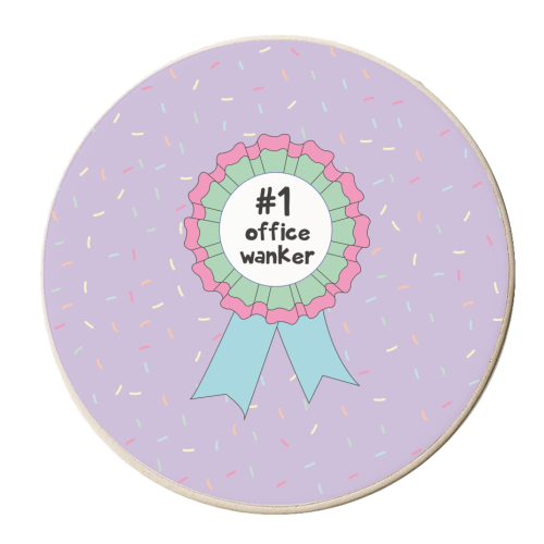 Office Wanker - personalised beer coaster by Laura Lonsdale