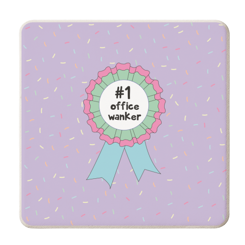 Office Wanker - personalised beer coaster by Laura Lonsdale