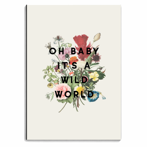 Oh Baby It's A Wild World - personalised A4, A5, A6 notebook by The 13 Prints