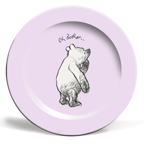 Oh Bother - ceramic dinner plate by Ms Doodle