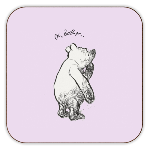 Oh Bother - personalised beer coaster by Ms Doodle