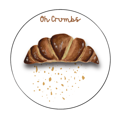 Oh Crumbs - Circle Sticker by Linbylane