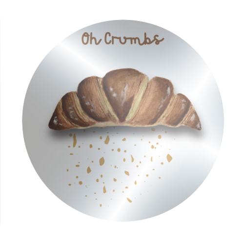 Oh Crumbs - Circle Sticker by Linbylane