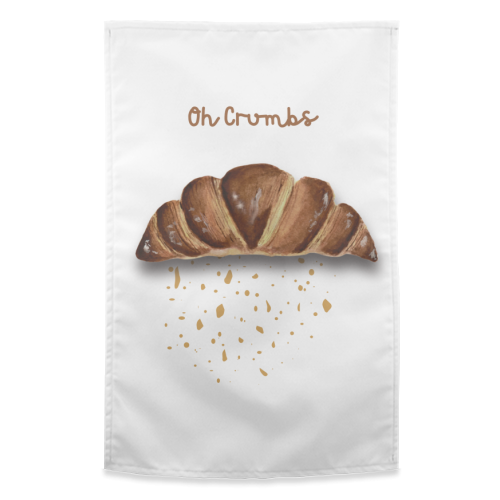 Oh Crumbs - funny tea towel by Linbylane