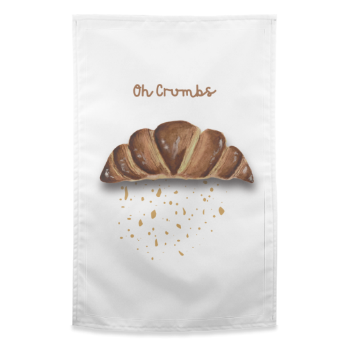Oh Crumbs - funny tea towel by Linbylane