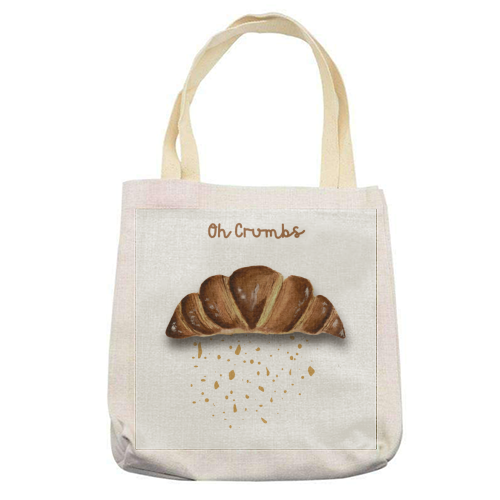 Oh Crumbs - printed canvas tote bag by Linbylane