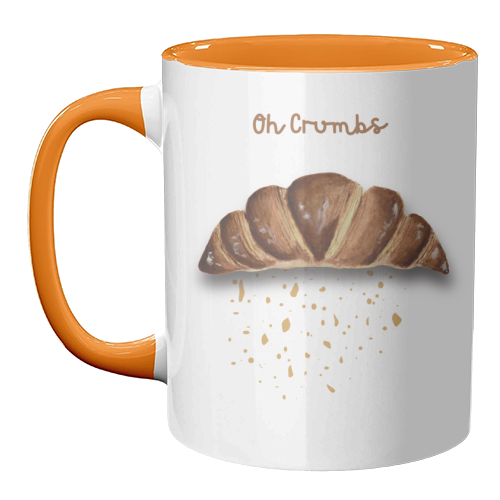 Oh Crumbs - unique mug by Linbylane