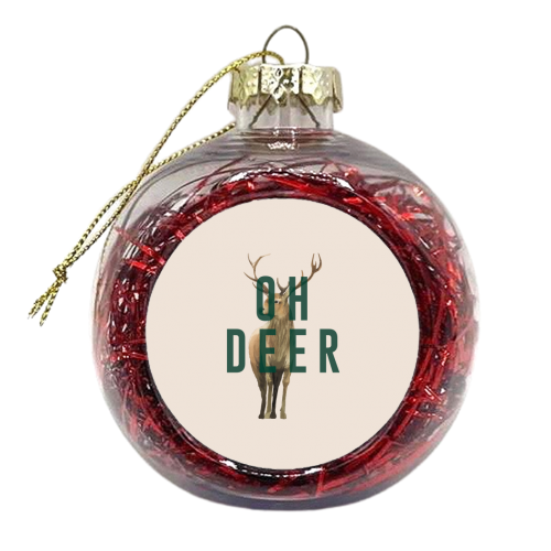 Oh Deer - xmas bauble by The 13 Prints