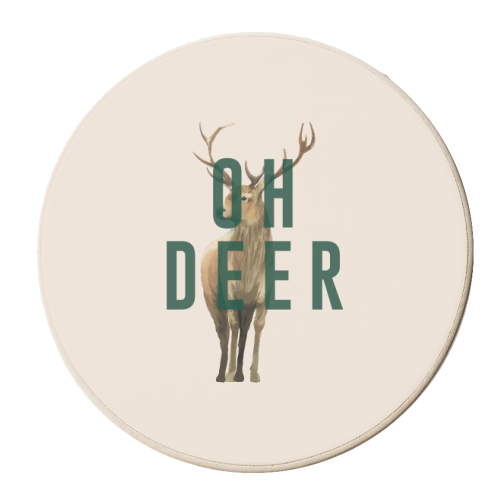 Oh Deer - personalised beer coaster by The 13 Prints