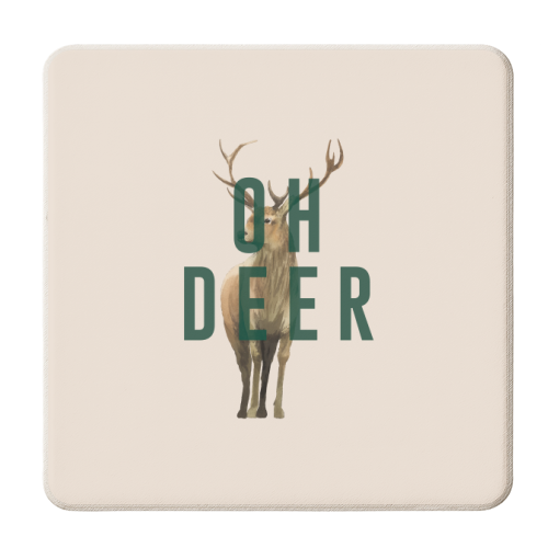 Oh Deer - personalised beer coaster by The 13 Prints