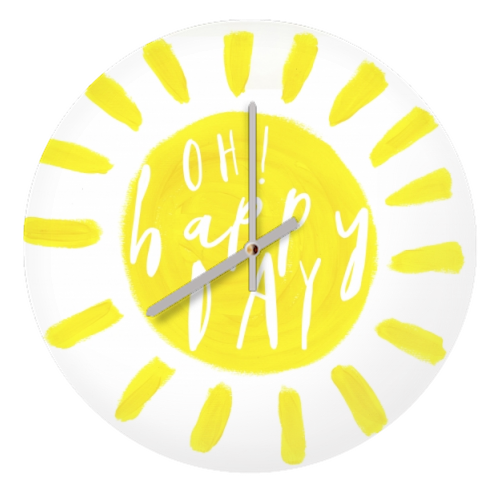 Oh happy day! - quirky wall clock by Giddy Kipper